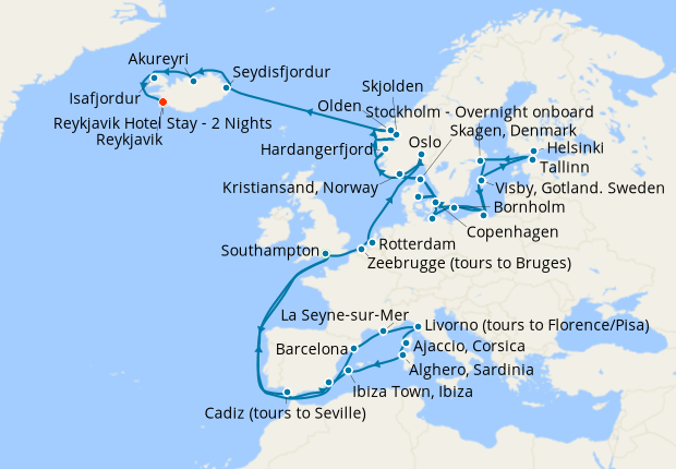 Cruise Itinerary Map
