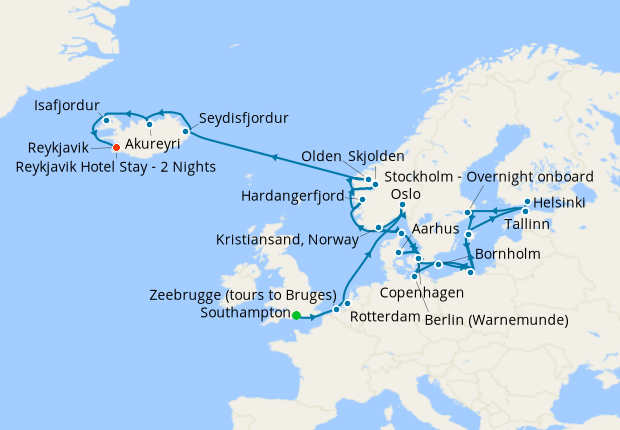 Cruise Itinerary Map