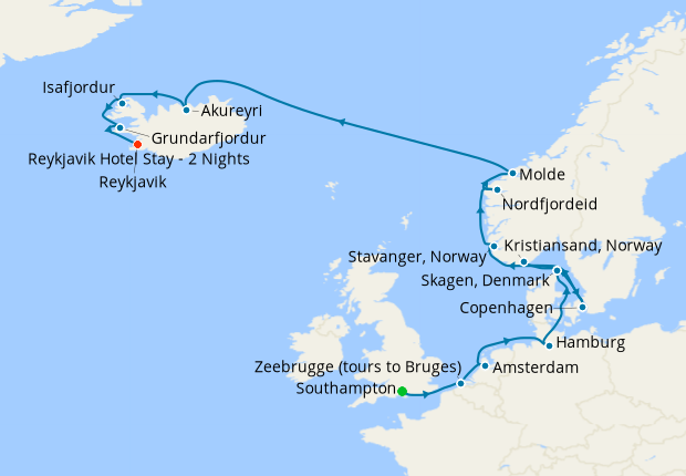 Cruise Itinerary Map