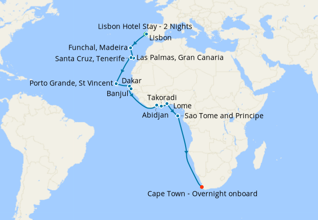 Cruise Itinerary Map