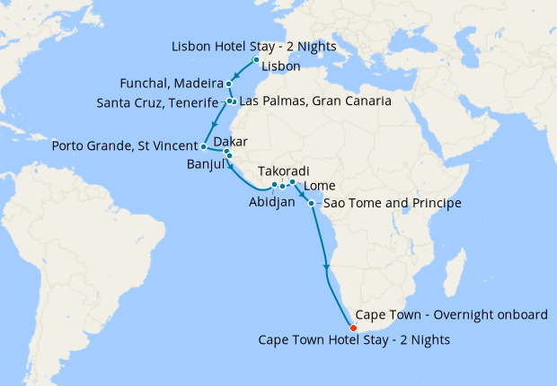 Cruise Itinerary Map