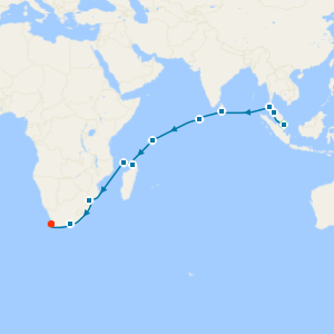 East Africa Sojourn from Singapore to Cape Town - Fly Cruise