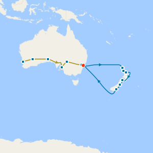 Indian Pacific Rail from Perth to Sydney and New Zealand Explorer with Stay
