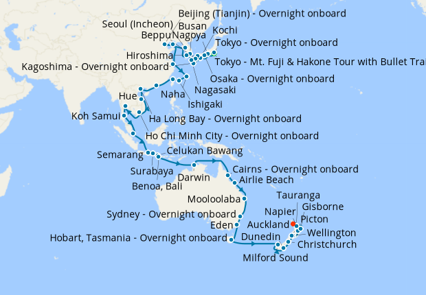 Cruise Itinerary Map