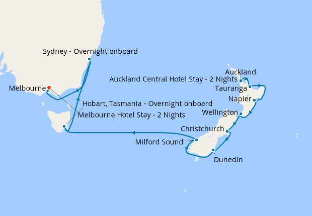 Cruise Itinerary Map