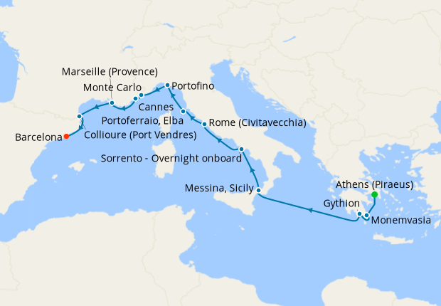 Cruise Itinerary Map