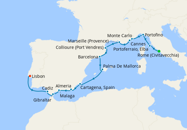 Cruise Itinerary Map