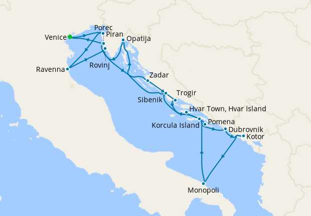 Cruise Itinerary Map