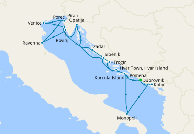 Cruise Itinerary Map
