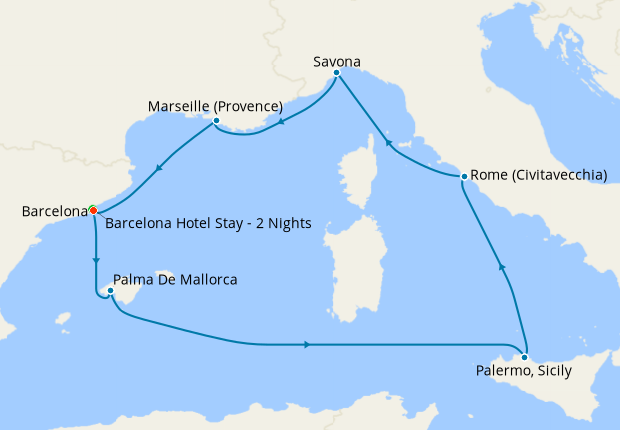 Cruise Itinerary Map