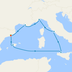 Spain, Balearic Islands, Italy & France from Barcelona with Stay