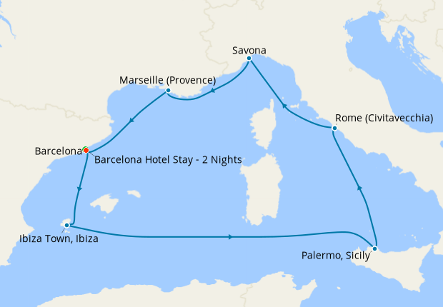 Cruise Itinerary Map