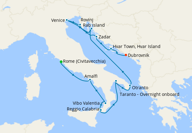 Cruise Itinerary Map