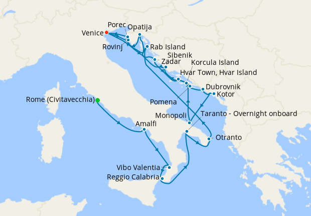 Cruise Itinerary Map