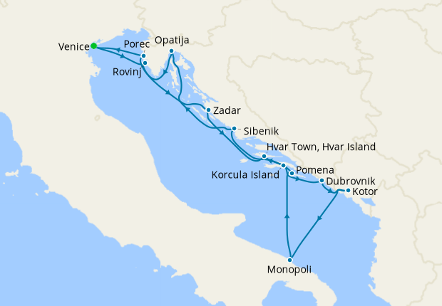 Cruise Itinerary Map