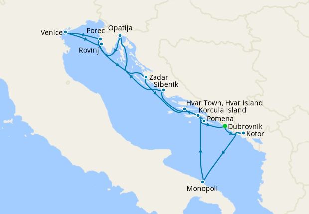 Cruise Itinerary Map