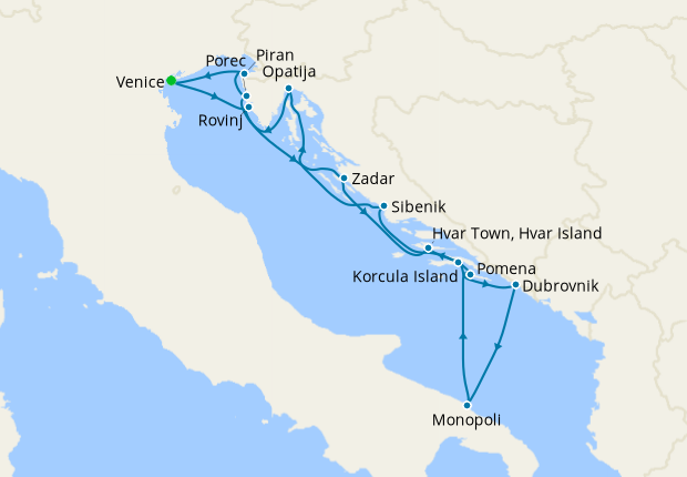 Cruise Itinerary Map