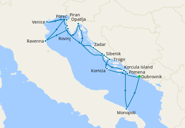 Cruise Itinerary Map