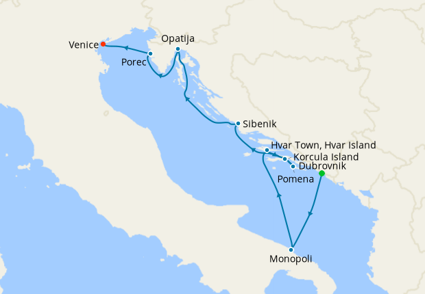 Cruise Itinerary Map