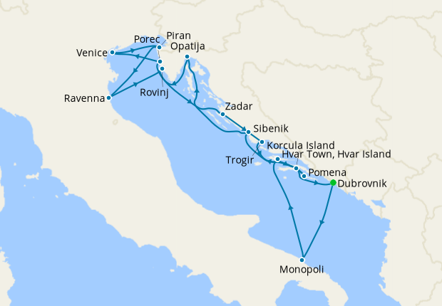 Cruise Itinerary Map