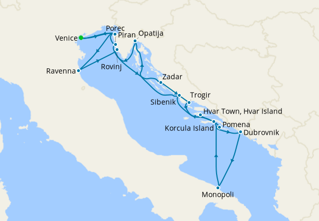 Cruise Itinerary Map