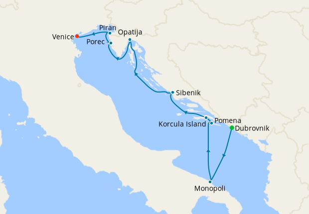Cruise Itinerary Map