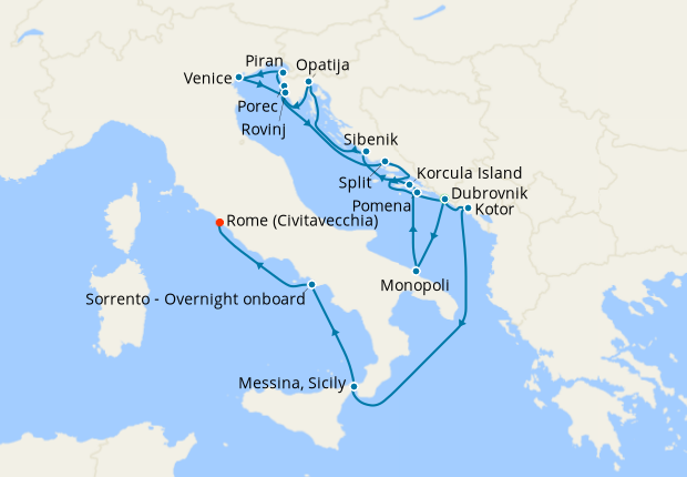 Cruise Itinerary Map