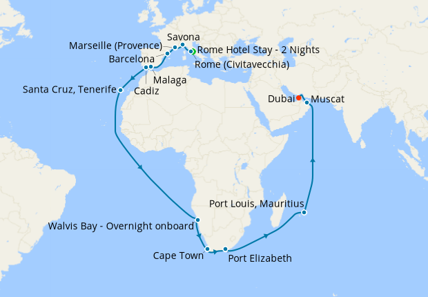 Cruise Itinerary Map