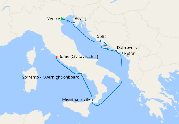 Cruise Itinerary Map