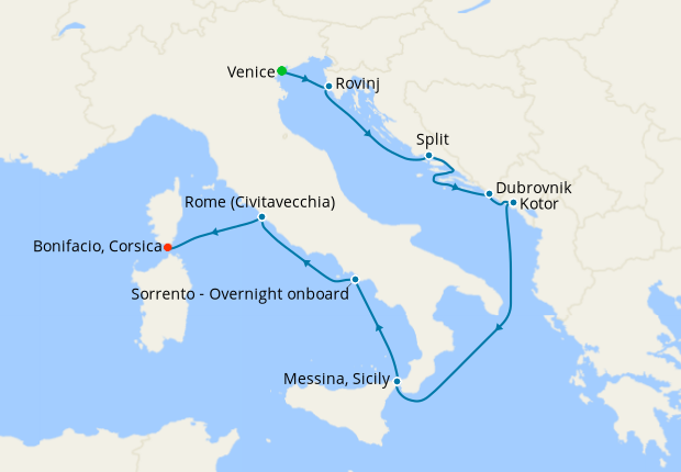 Cruise Itinerary Map