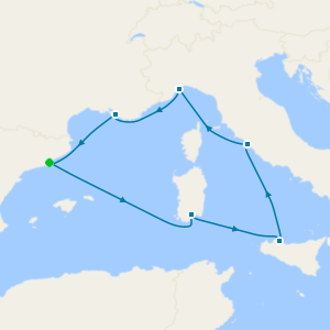 Spain, Italy & France Fly Cruise from Barcelona