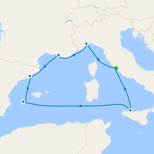 Italy, France & Spain Fly Cruise from Rome