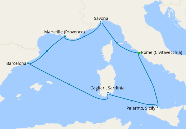 Cruise Itinerary Map