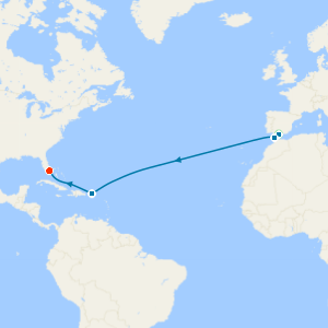 Transatlantic with Malaga and Miami Beach Stays