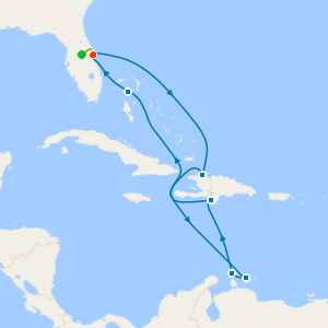 Southern Caribbean from Port Canaveral with 7nt Orlando Stay and Car Hire