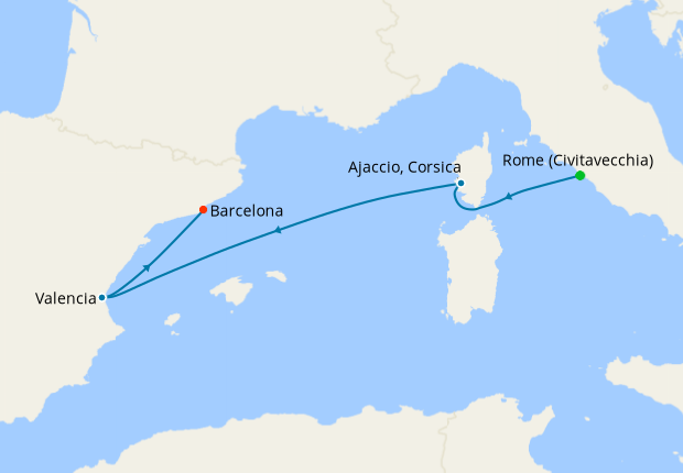 Cruise Itinerary Map