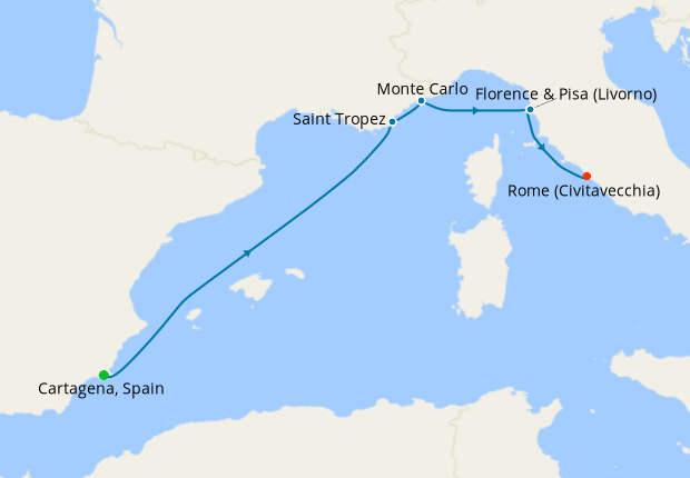 Cruise Itinerary Map