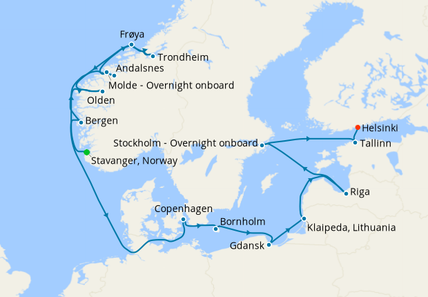 Cruise Itinerary Map