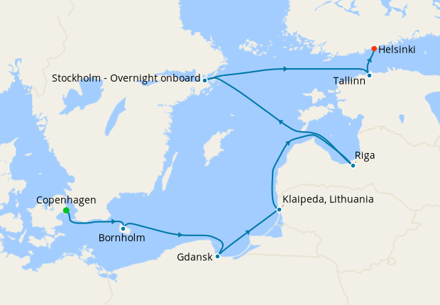 Cruise Itinerary Map