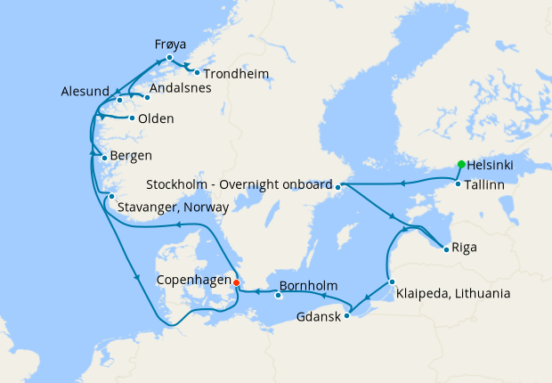 Cruise Itinerary Map