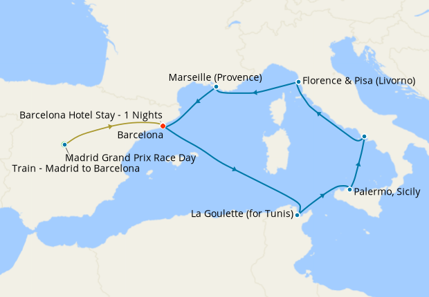 Cruise Itinerary Map