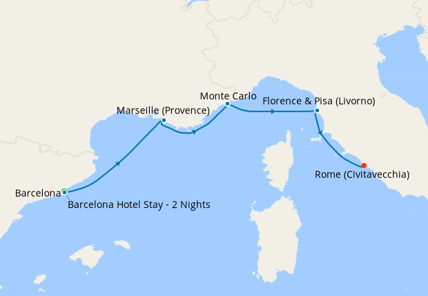 Cruise Itinerary Map