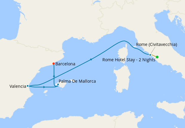 Cruise Itinerary Map