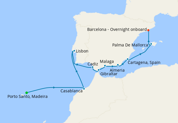 Cruise Itinerary Map