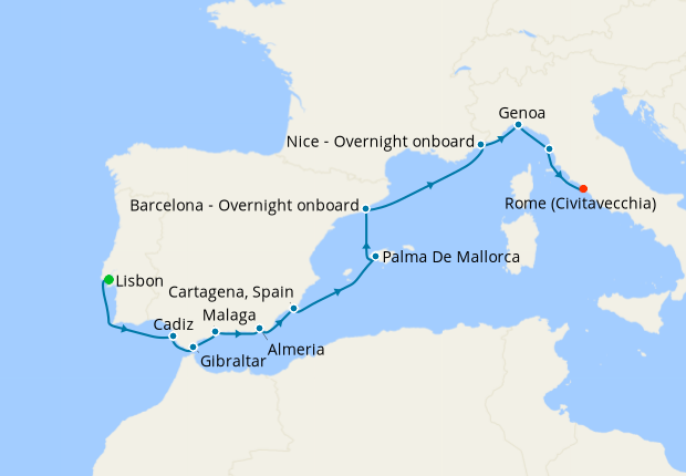 Cruise Itinerary Map