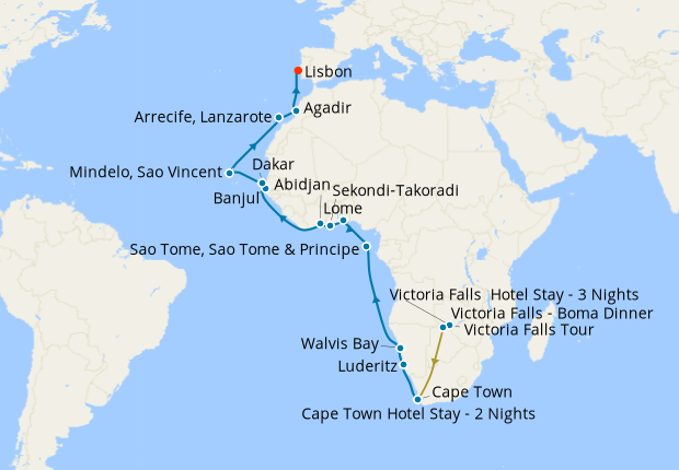 Cruise Itinerary Map