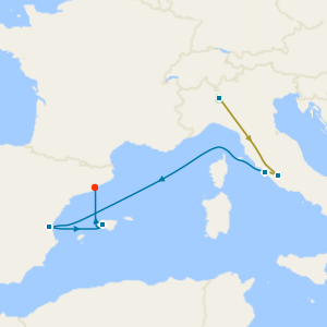 Swiss Alps, Bernina Red Train and Mediterranean Voyage with Milan and Rome Stays