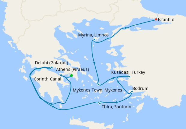 Cruise Itinerary Map