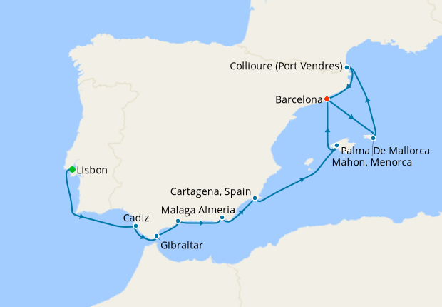 Cruise Itinerary Map