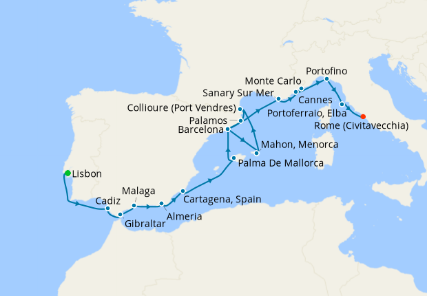 Cruise Itinerary Map